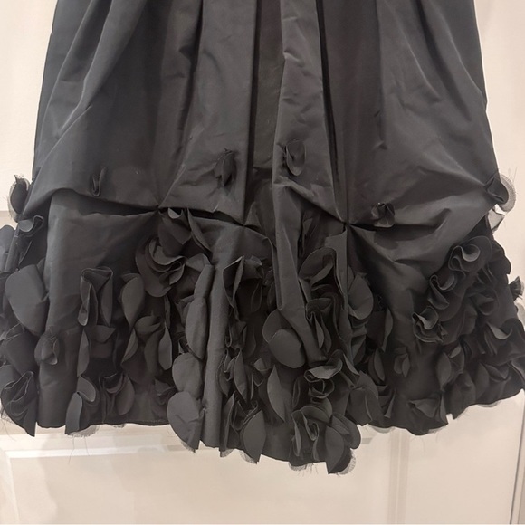 BCBG Max Azria Black One-Shoulder Cocktail Dress Ruffle Hem Party Mini Size XS - Picture 4 of 14